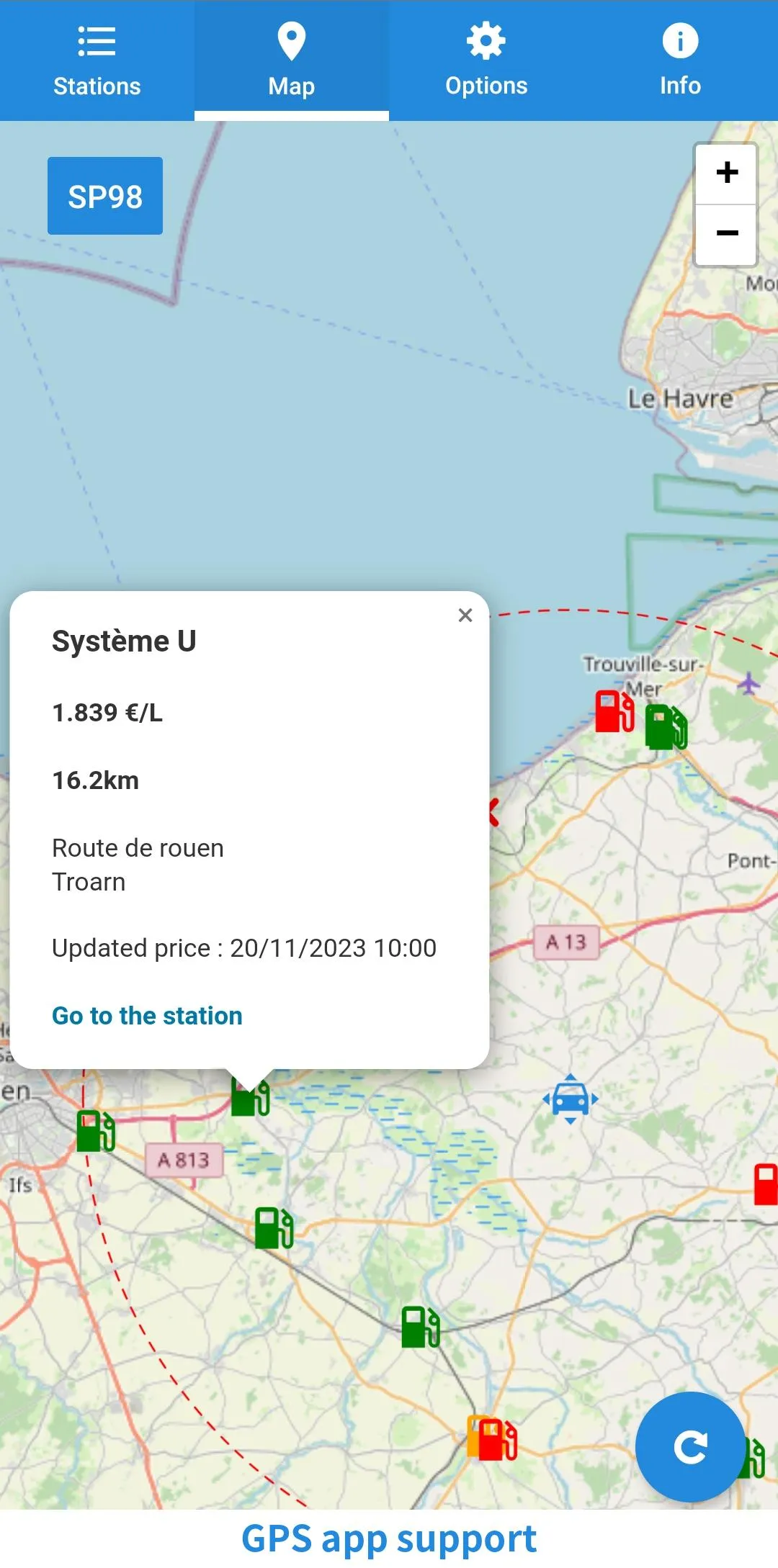 GPS app support